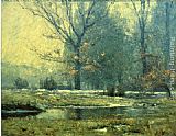 Dreamy Creek II Paintings - Creek in Winter by Theodore Clement Steele